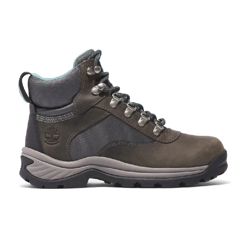 White Ledge Mid Waterproof Logo Round Toe Hiking Boots