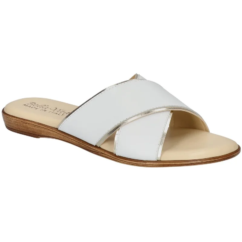 Bella Vita Womens Tab-Italy Leather Slide Sandals