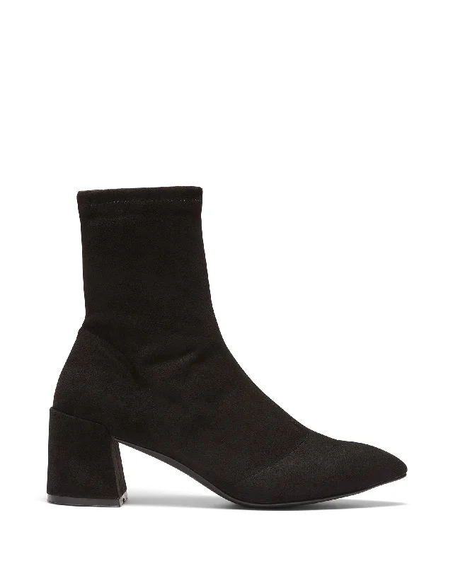 Sylvia Boot Black Faux Suede