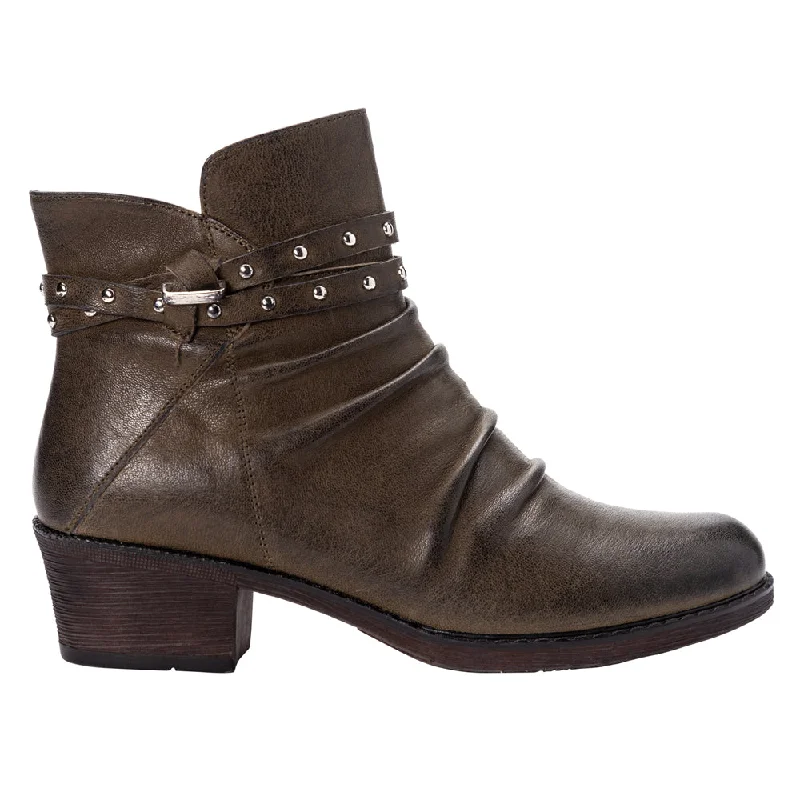 Roxie Zippered Pull On Round Toe Booties