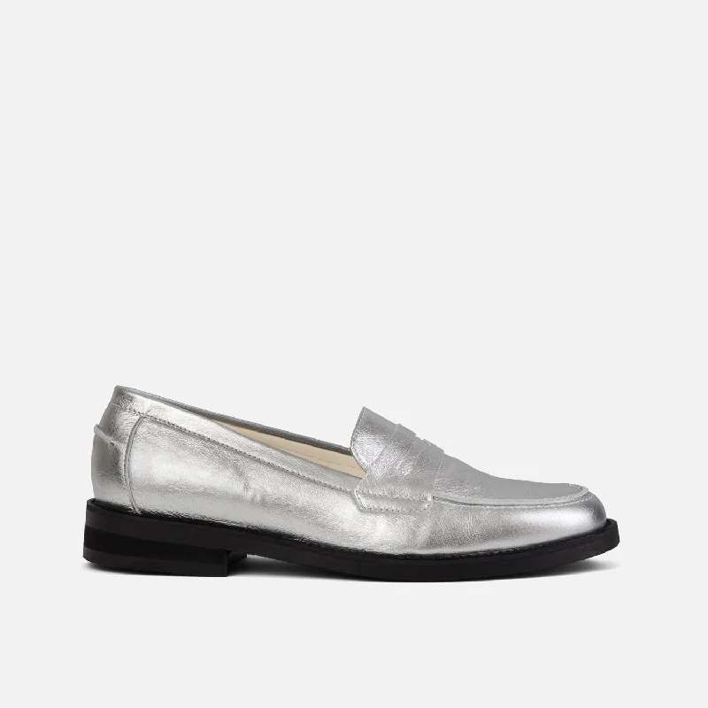 Wilde Silver Penny Loafer - Women's