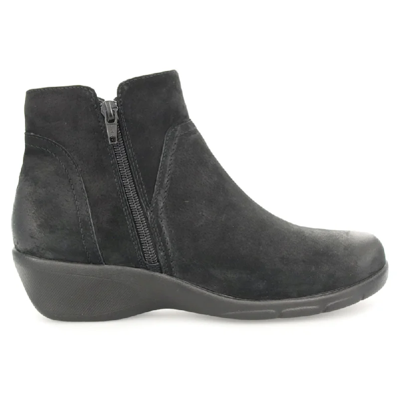 Waverly Round Toe Wedge Zippered Booties