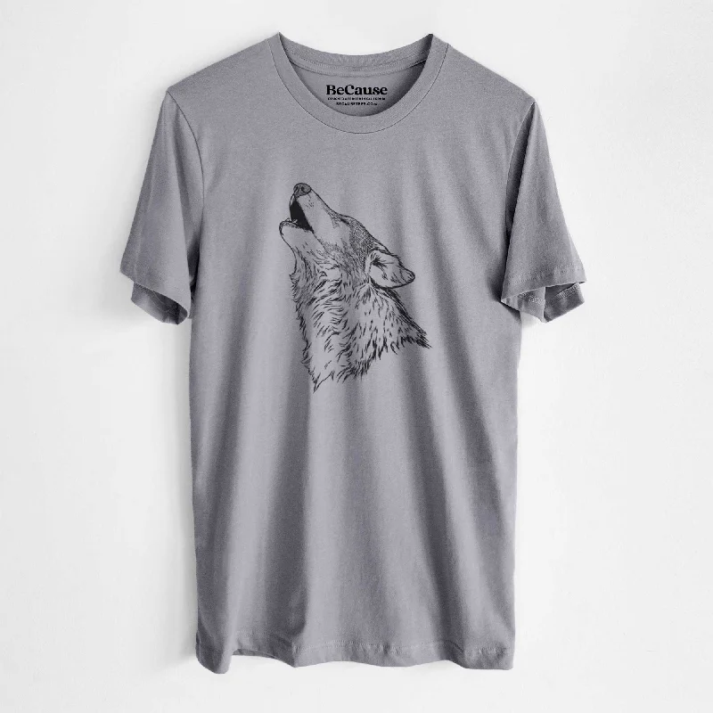 Canis lupus - Grey Wolf Howling - Lightweight 100% Cotton Unisex Crewneck