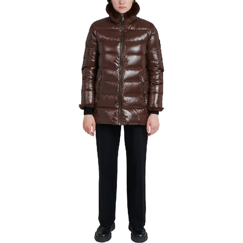 The Recycled Planet Womens Insulated Faux Fur Puffer Jacket