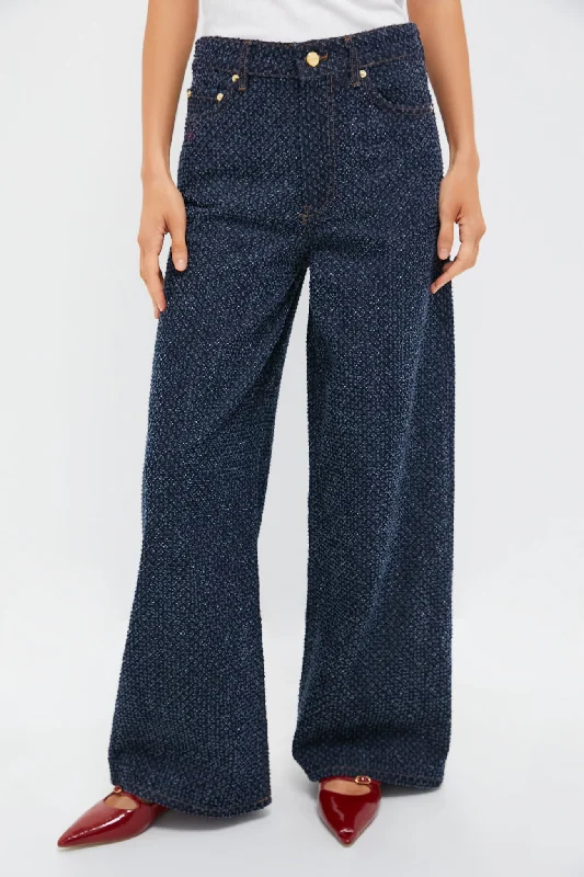 Rinse Fluffy Denim Wide Jeans