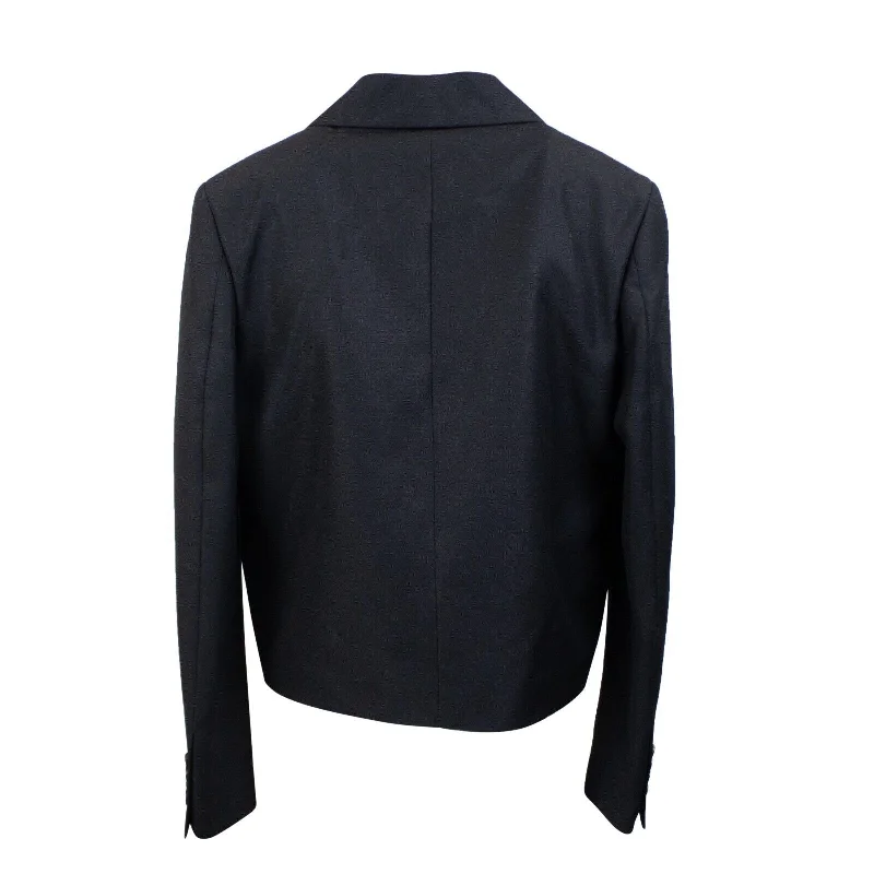 Black Mohair Cadet Jacket