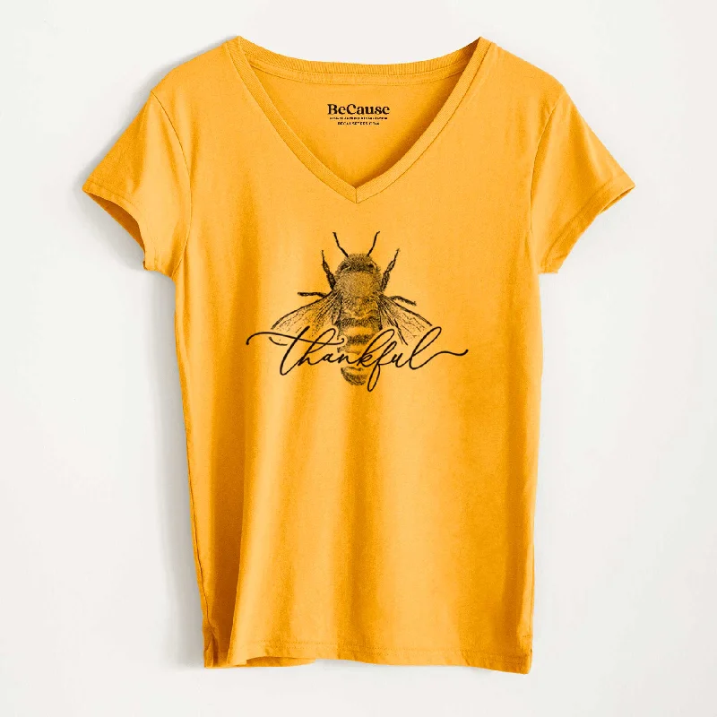 Bee Thankful - Women's 100% Recycled V-neck