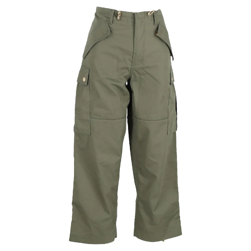 Celine Cargo Pants in Green Cotton