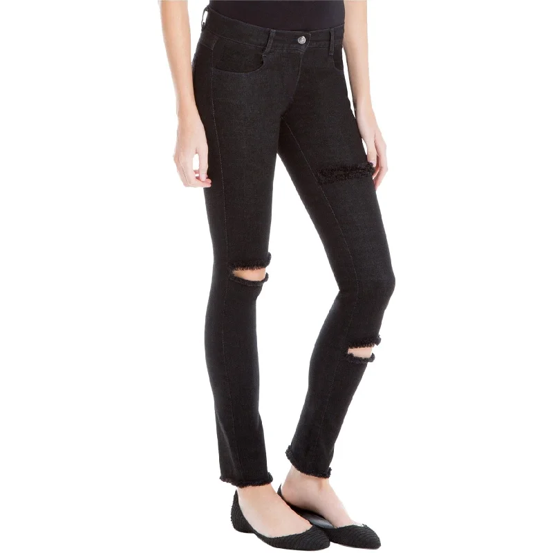 Max Studio London Womens Distressed Skinny Fit Jeans