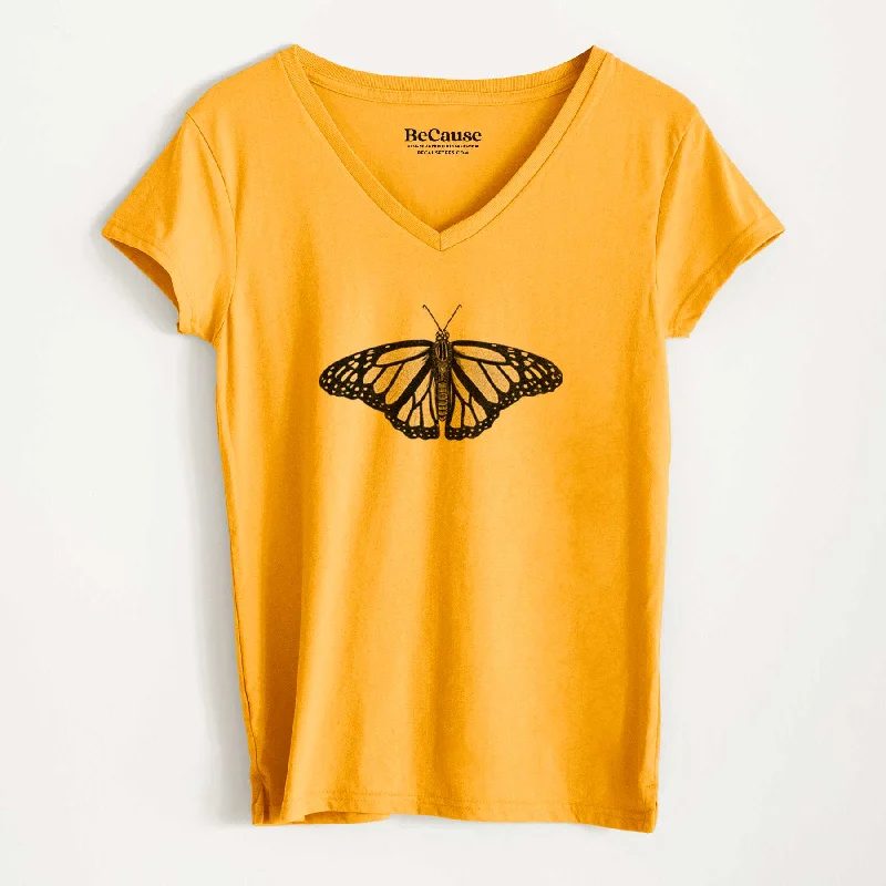 Danaus plexippus - Monarch Butterfly - Women's 100% Recycled V-neck