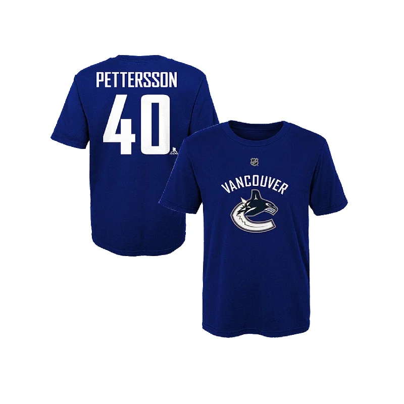 Vancouver Canucks Outer Stuff Name & Number Youth Shirt - Elias Pettersson