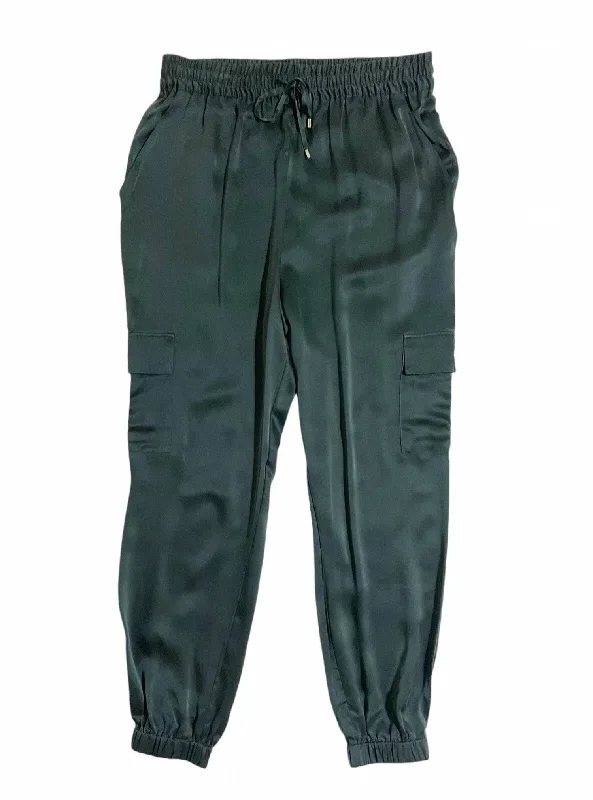 Silk Jogger Pants Emerald Green