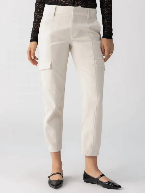 Polished Cargo Pants In Toasted Marshmallow