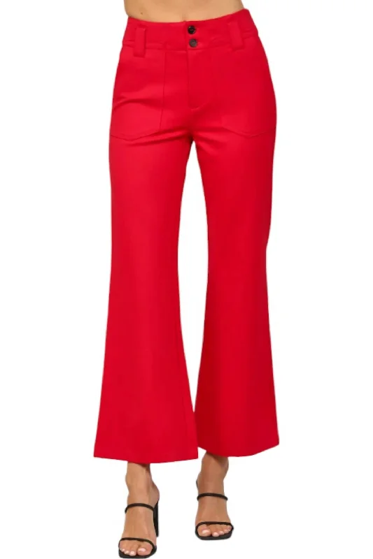 Flare Pants In Red