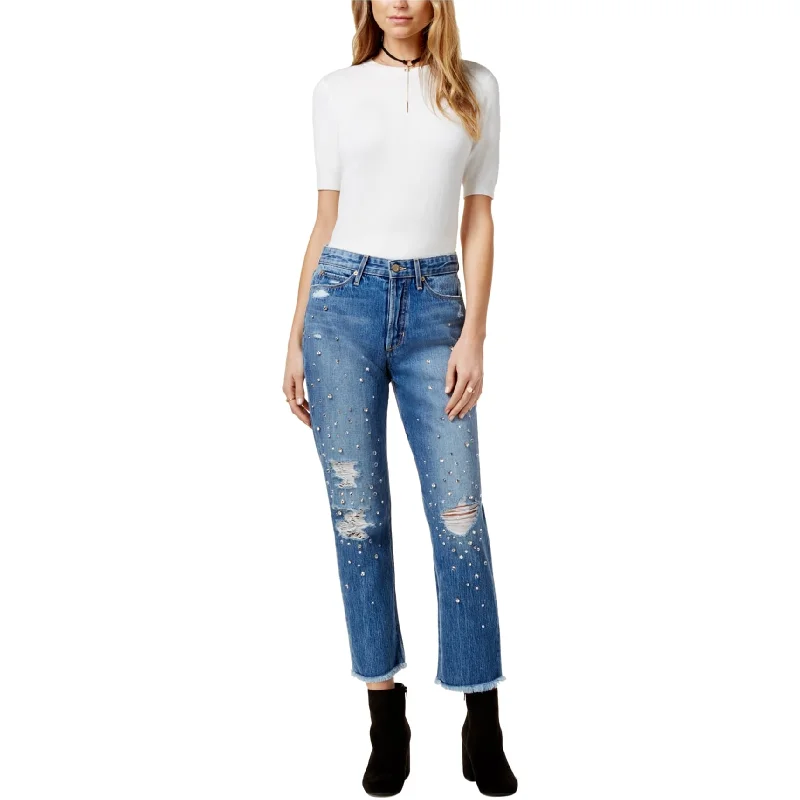 Joe's Womens Ripped Straight Leg Jeans