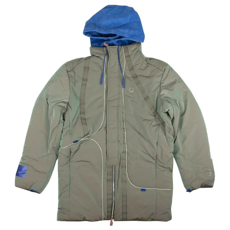 A.C.W Iridescent Logo Hooded Puffer Coat - Gray