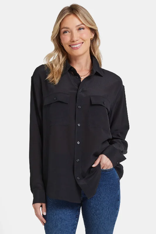 Lauren Silk Blouse - Black