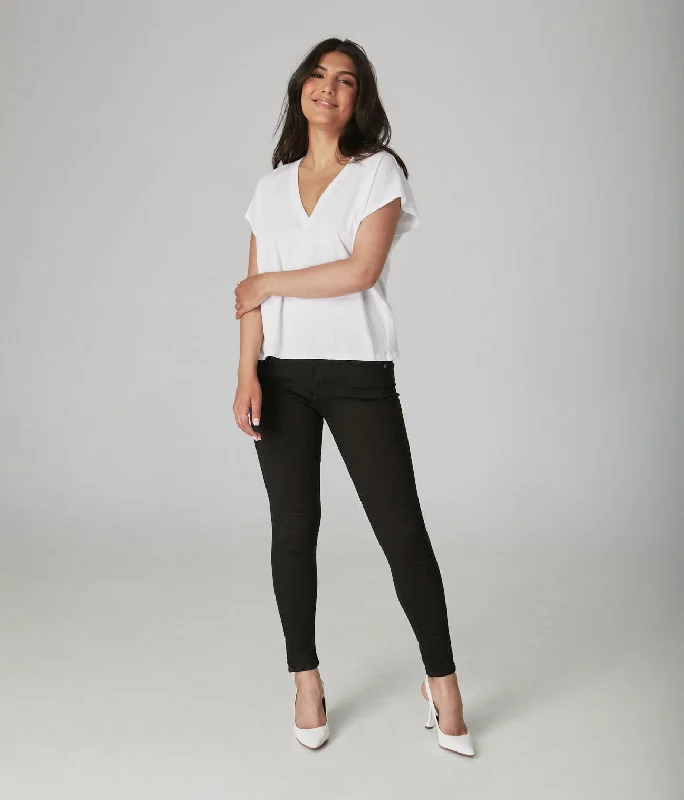 Alexa-BLK High-Rise Skinny Jeans