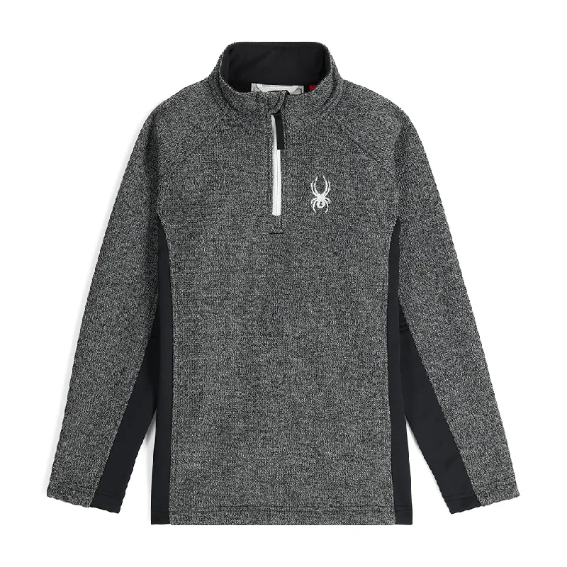 Boys Outbound Half Zip - Limestone/Black Melange