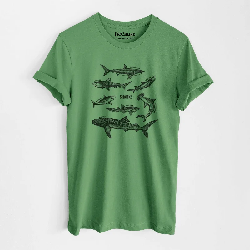 Shark Chart - Lightweight 100% Cotton Unisex Crewneck