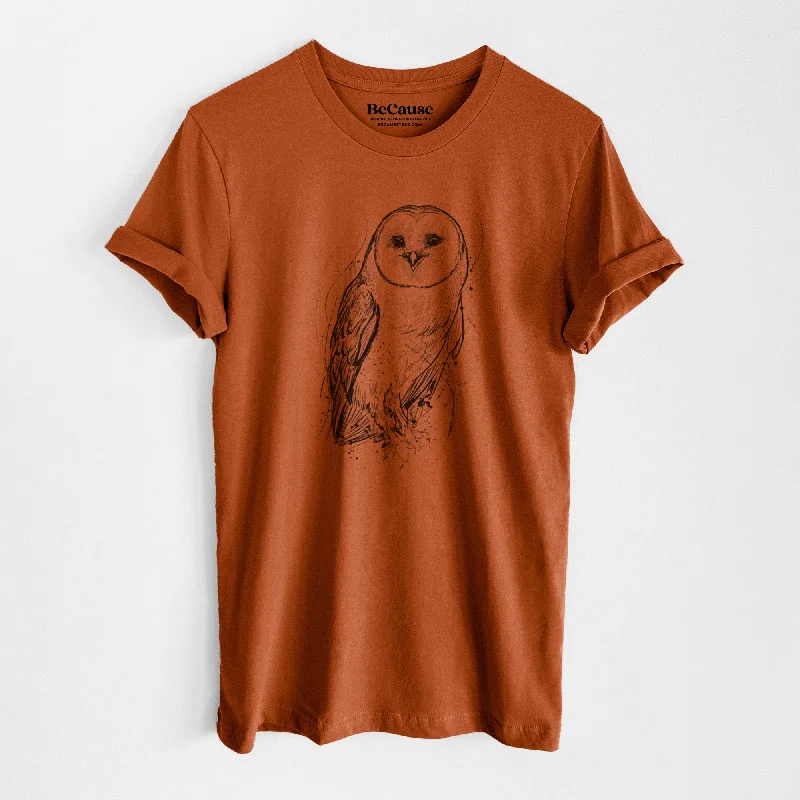 Barn Owl - Tyto alba - Lightweight 100% Cotton Unisex Crewneck