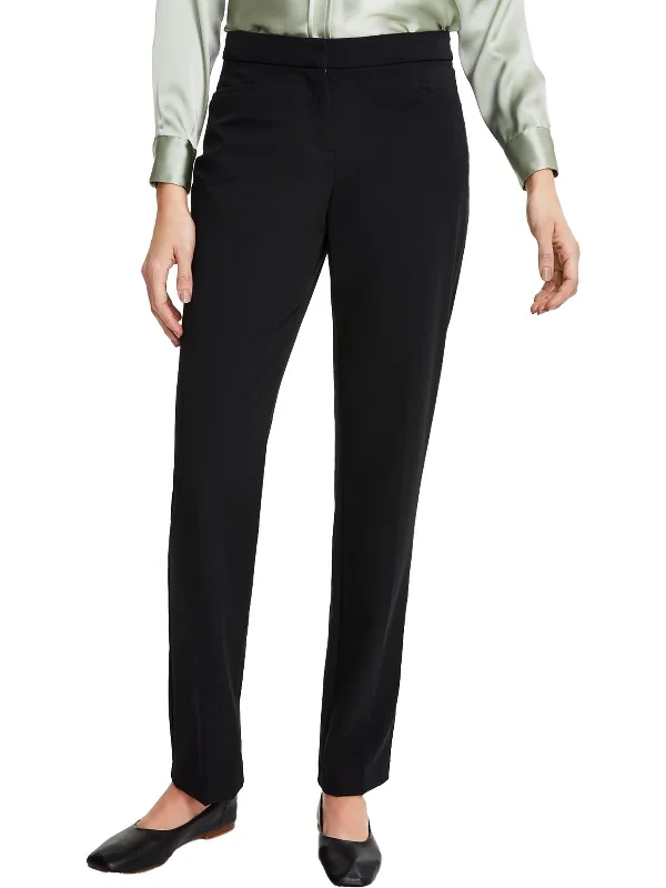 Womens Modern Slim Fit Straight Leg Pants