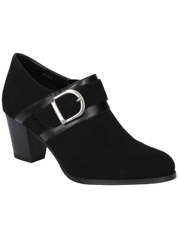 Delia Womens Faux Suede Zipper Booties