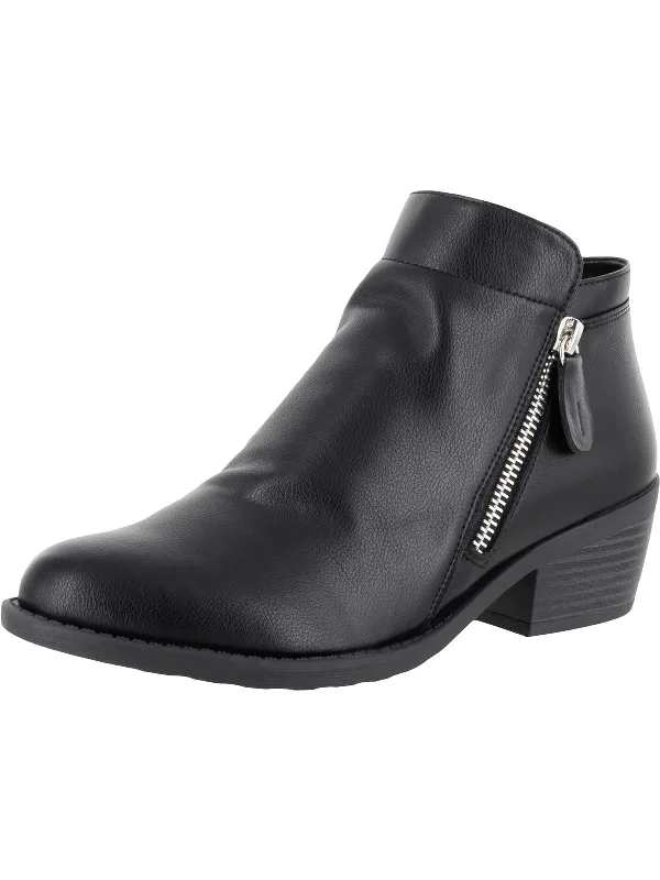 Gusto Womens Faux Leather Ankle Booties