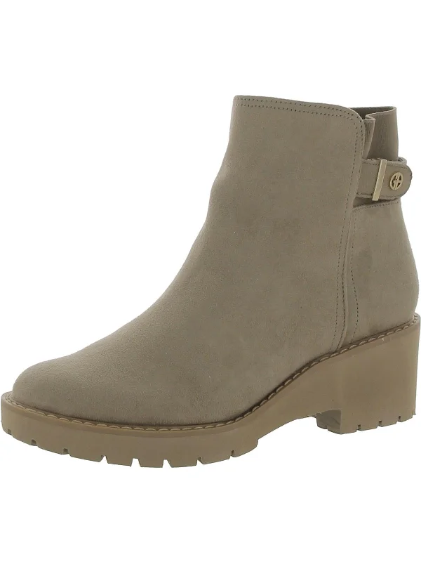 Veda Womens Faux Suede Ankle Booties