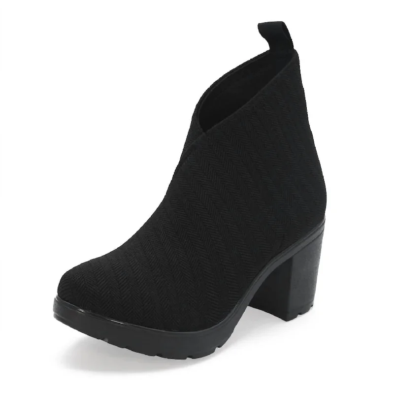 Women's Cypress Boots - Wide In Black Herringbone