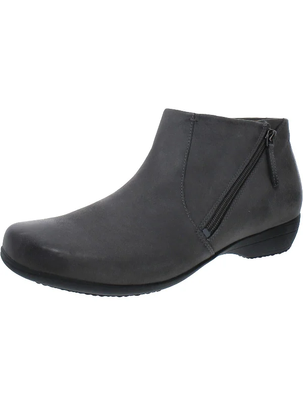 Womens Leather Comfort Booties