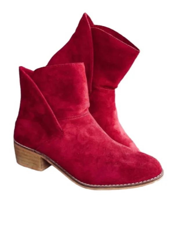 Women's Spill The Tea Boot In Red