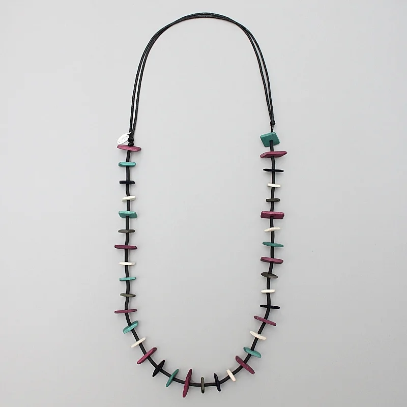 Fuchsia Sandra Squares Necklace