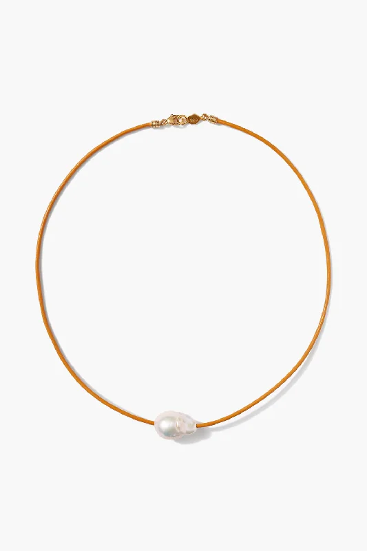 Isla Pearl Necklace Marigold