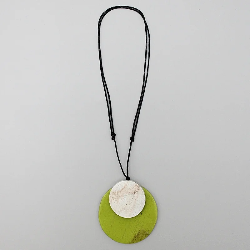 Lime Round Double Whitney Pendant