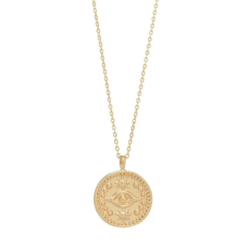 Evil Eye Coin Necklace