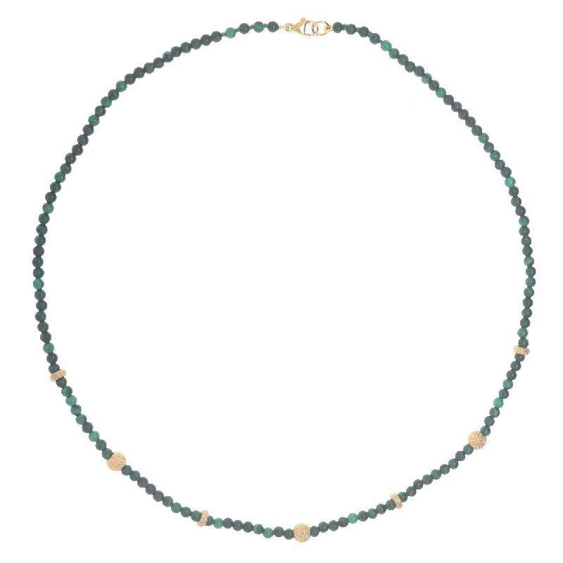 Sparkle Station Necklace - Malachite