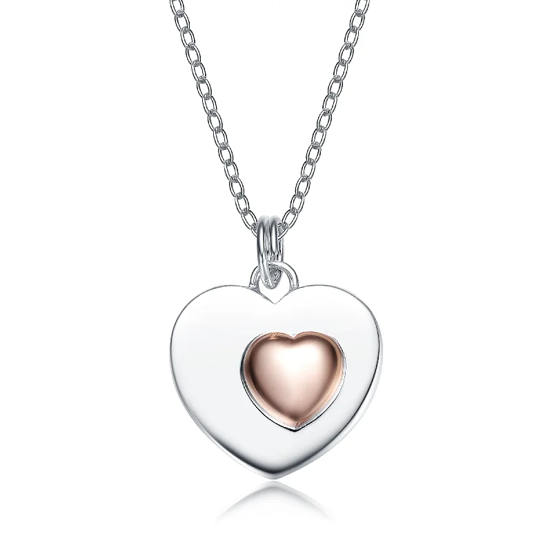 Sterling Silver Copper Heart Pendant