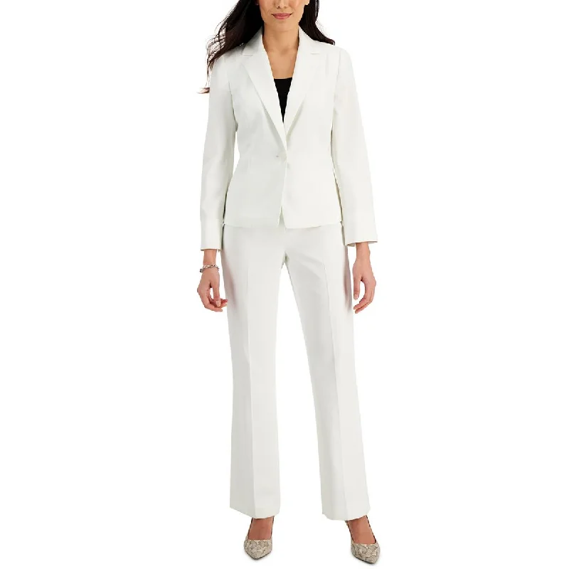 Womens Herringbone Suit Separate One-Button Blazer