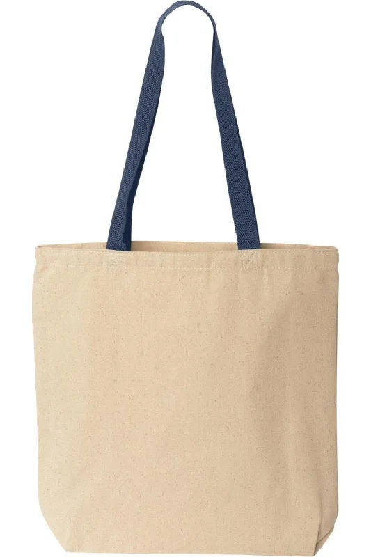 Liberty Bags Natural Tote with Contrast-Color Handles