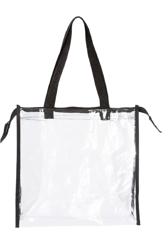 OAD Clear Zippered Tote with Full Gusset