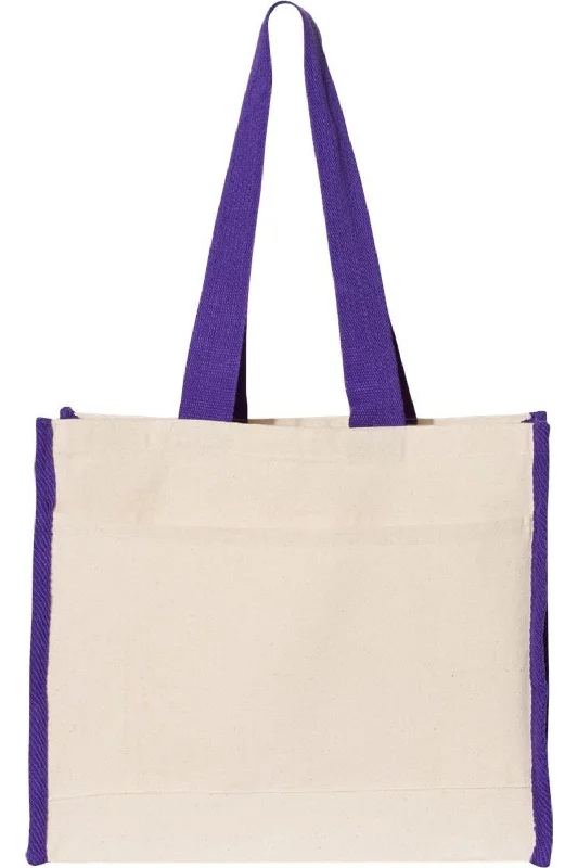 Q-Tees 14L Tote with Contrast-Color Handles