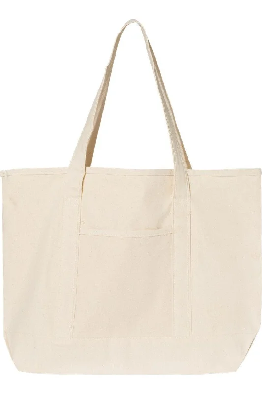 Q-Tees 34.6L Large Canvas Deluxe Tote