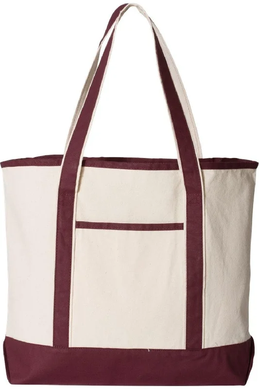 Q-Tees 34.6L Large Canvas Deluxe Tote