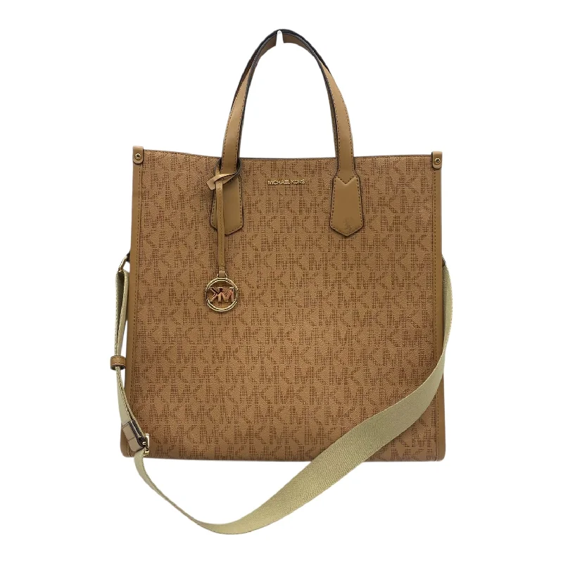 Tote Designer By Michael Kors In Brown, Size:Large