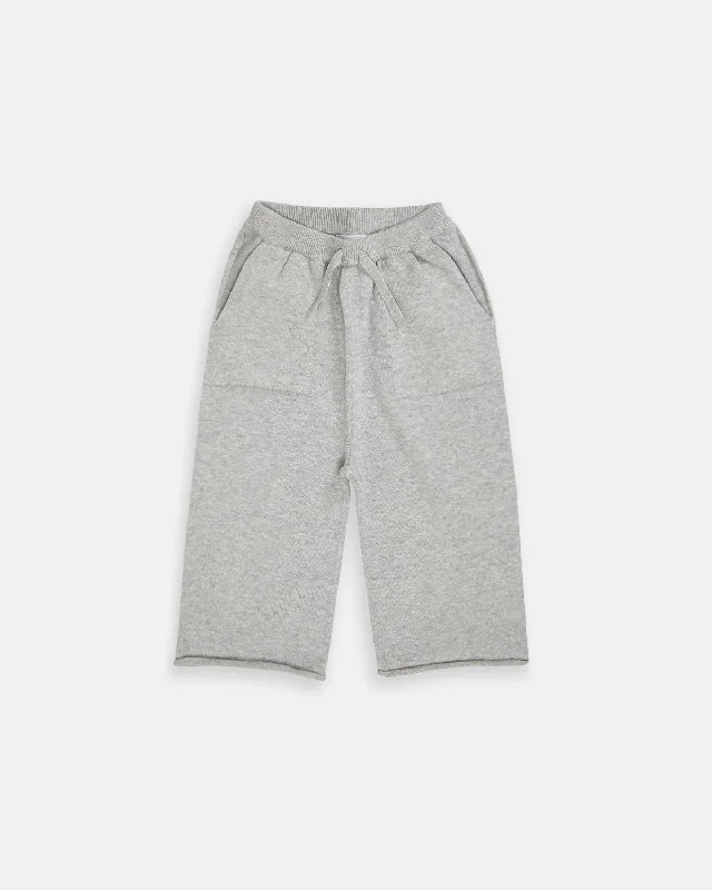 Cotton Relaxed Pants | Heather Grey