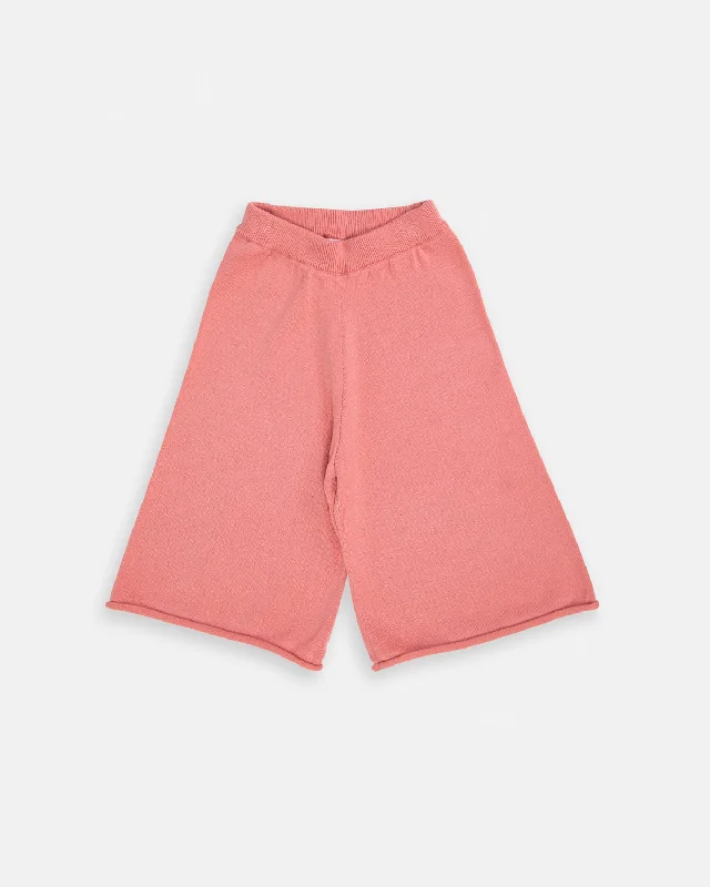 Boxy Cotton Wide Pants | Coral