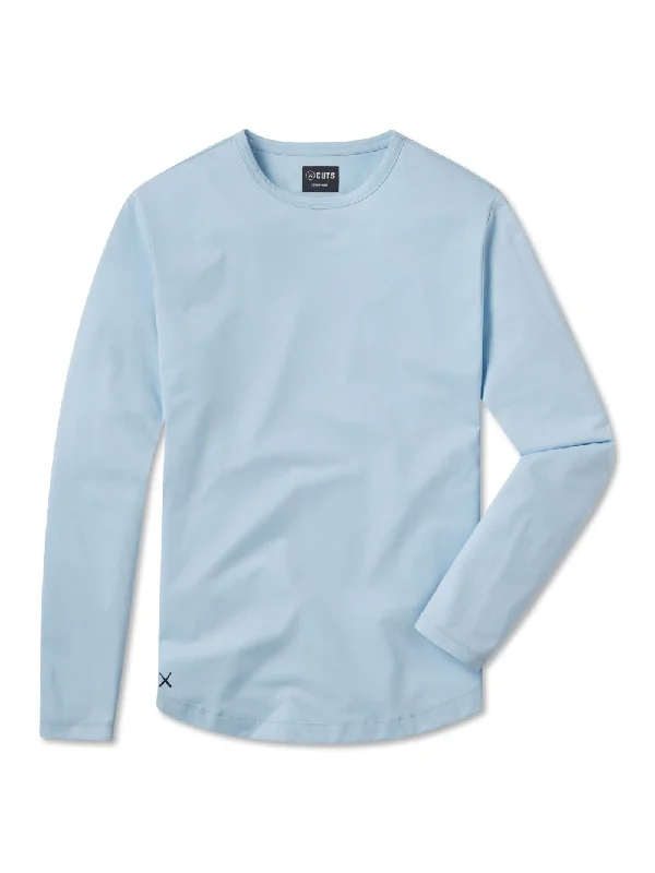 AO Universal Long Sleeve Curve-Hem Tee | Sky Classic-fit PYCA Pro