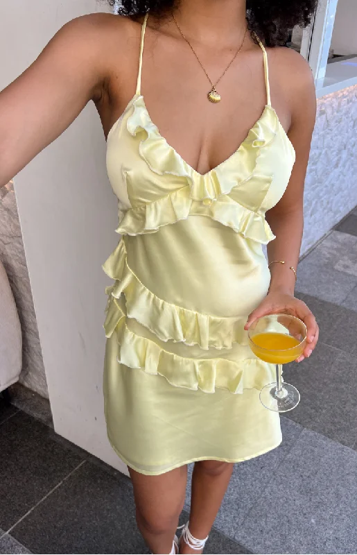 Lydia Yellow Mini Dress