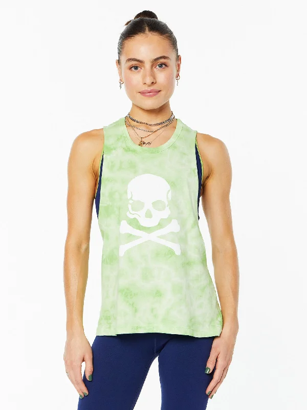 Lynn Braid Back Tank | Lime Green